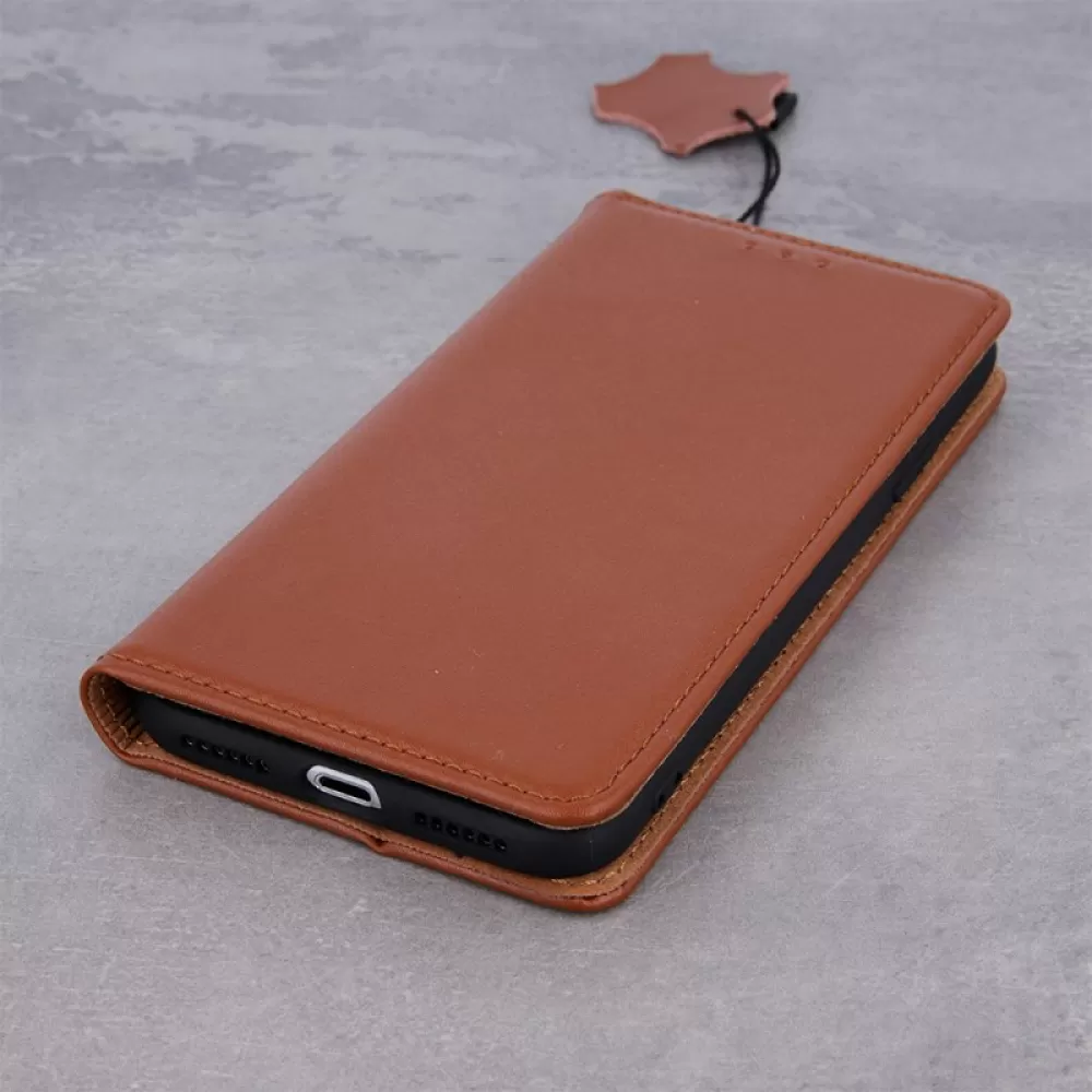 Futrola Genuine Leather Smart Pro za Samsung Galaxy A16 4G / A16 5G braon