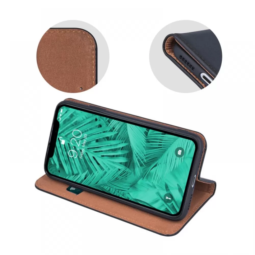 Futrola Genuine Leather Smart Pro za Samsung Galaxy A16 4G / A16 5G crna