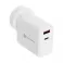 FORCELL F-ENERGY TFK-TC-45WPDAC kucni punjac 3u1 Type C + USB A PD QC4.0 3A 45W sa zamenjivim prikljuccima (EU / UK / US) beli