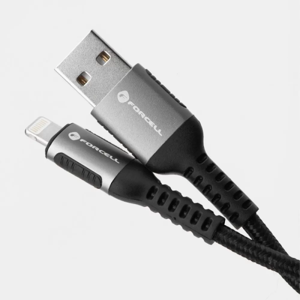 FORCELL kabal (kabl) F-ENERGY C257 USB A na Lightning 2,4A 12W Cafule 3 m crni