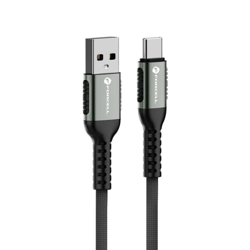 FORCELL kabal (kabl) F-ENERGY C256 USB A na Type C QC3.0 3A 66W Cafule 3 m crni