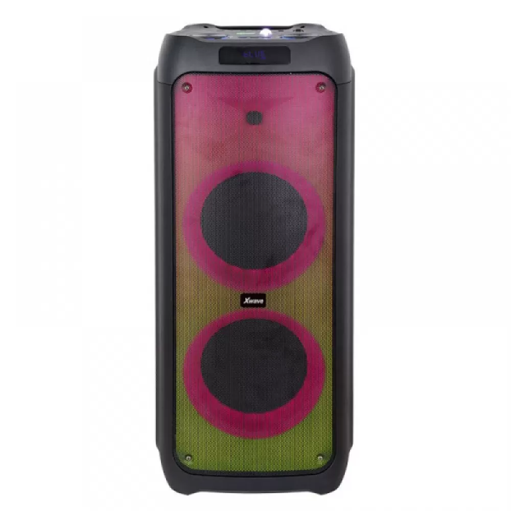 Xwave Party 1024 Bluetooth zvucnik TWS / 100W / FM / USB / TF / AUX / 2 x 10'' / LED color