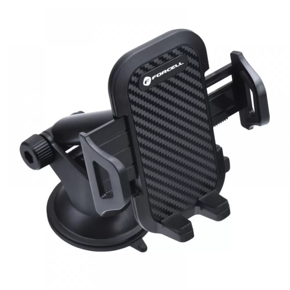 FORCELL F-GRIP Carbon Bracket regular arm auto drzac za vetrobran / tablu crni