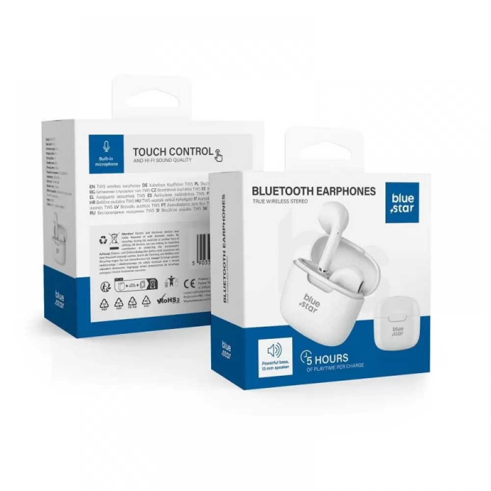BLUE STAR bezicne slusalice bluetooth TWS FI7 bele