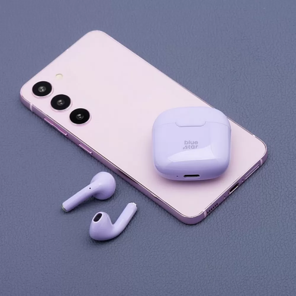 BLUE STAR bezicne slusalice bluetooth TWS FI7 ljubicaste