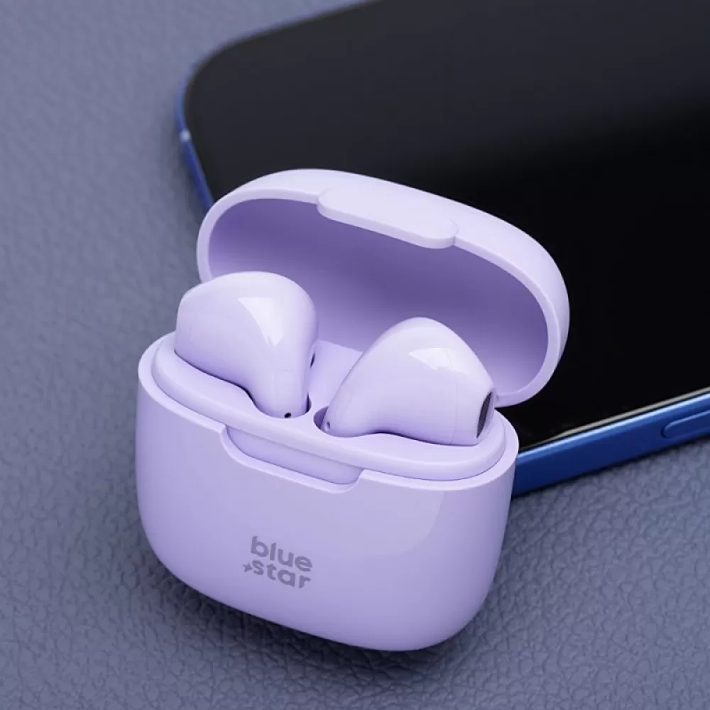 BLUE STAR bezicne slusalice bluetooth TWS FI7 ljubicaste