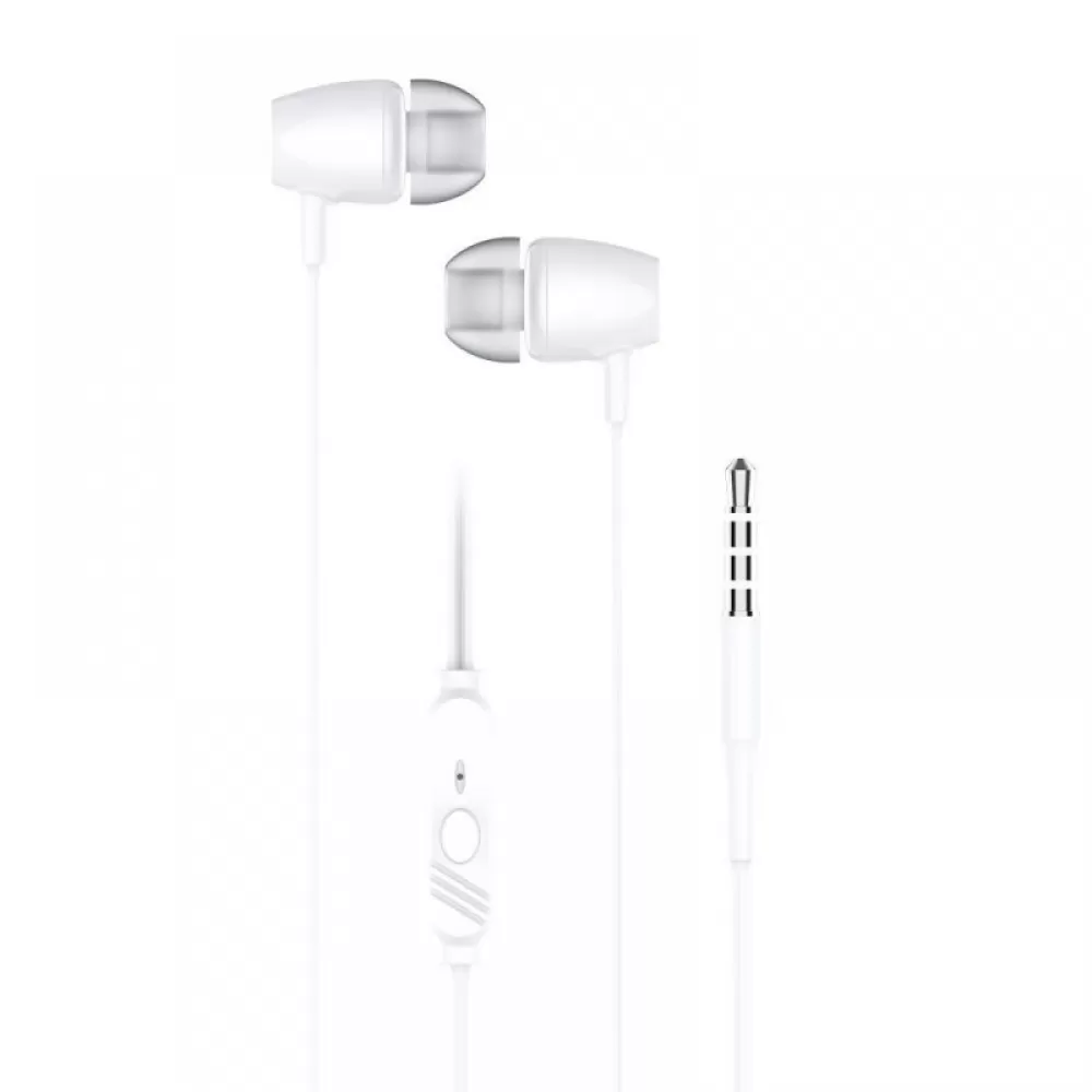 BLUE STAR zicne slusalice Jack 3,5 mm sa mikrofonom PA-E67 1,2 m bele