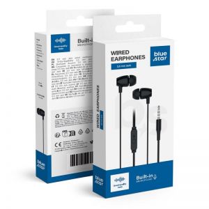 BLUE STAR zicne slusalice Jack 3,5 mm sa mikrofonom PA-E67 1,2 m crne