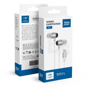 BLUE STAR zicne slusalice Type C (DAC) sa mikrofonom M09C 1,2 m bele