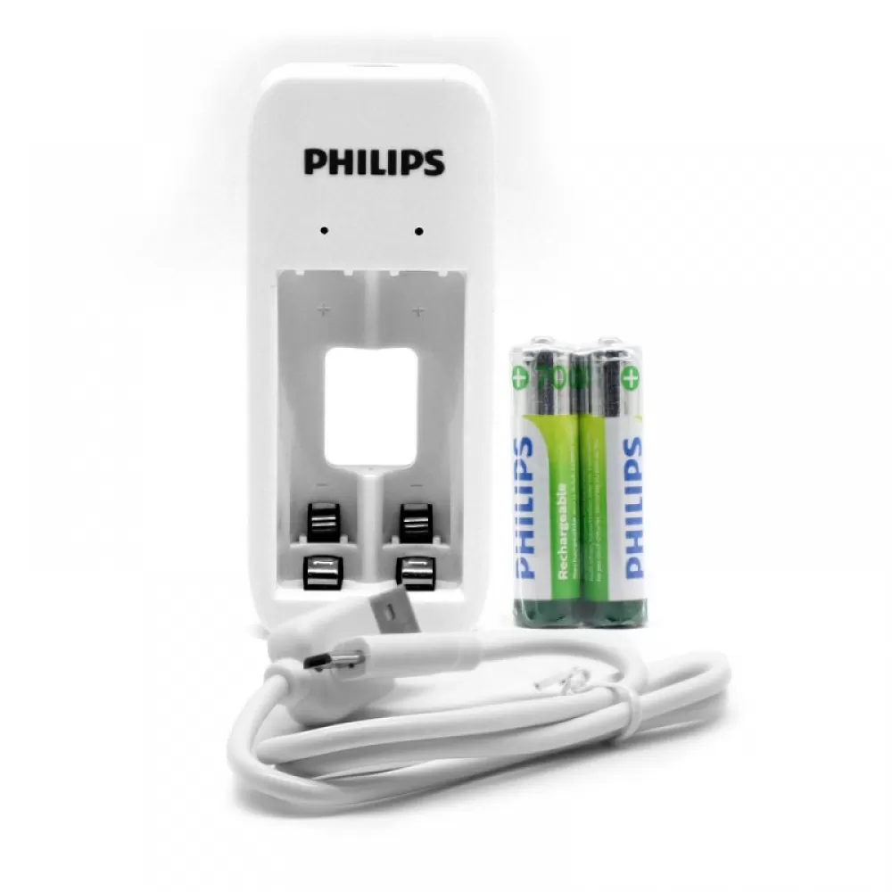 PHILIPS dvo-kanalni punjac baterija za NiMH USB + 2xAAA 700mAh