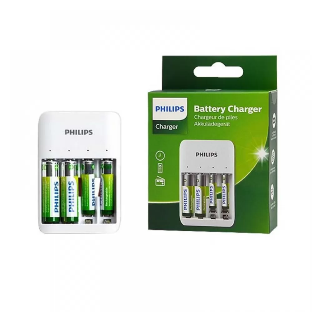 PHILIPS cetvoro-kanalni punjac baterija za NiMH USB + 2xAA 1300mAh + 2xAAA 700mAh