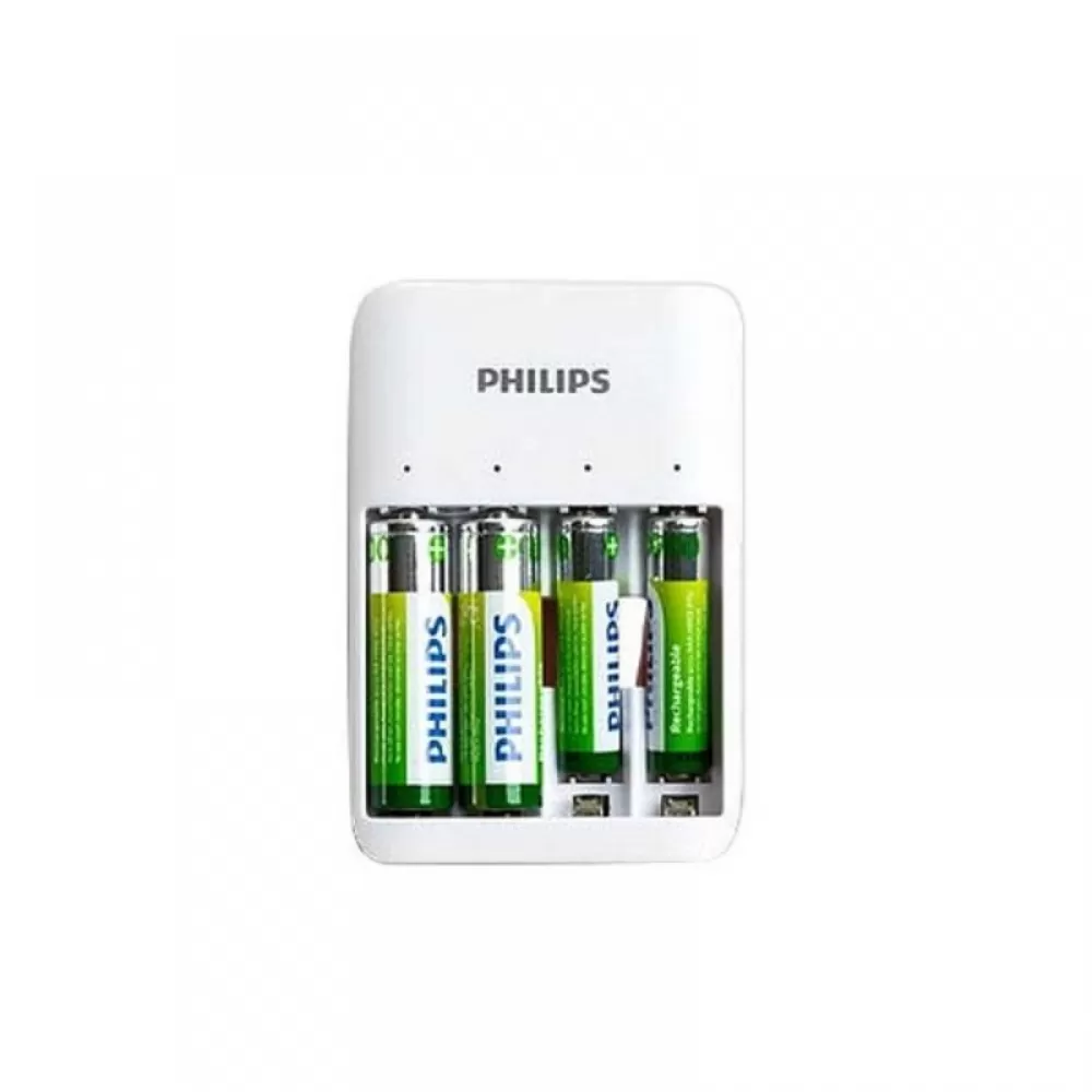 PHILIPS cetvoro-kanalni punjac baterija za NiMH USB + 2xAA 1300mAh + 2xAAA 700mAh