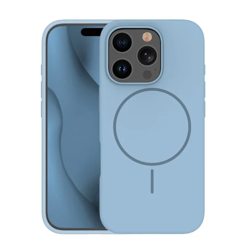 Futrola Silicone Thin Mag za iPhone 15 Pro (6.1) svetlo plava