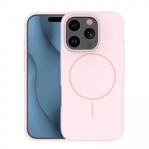 Futrola Silicone Thin Mag za iPhone 15 Pro (6.1) svetlo roze