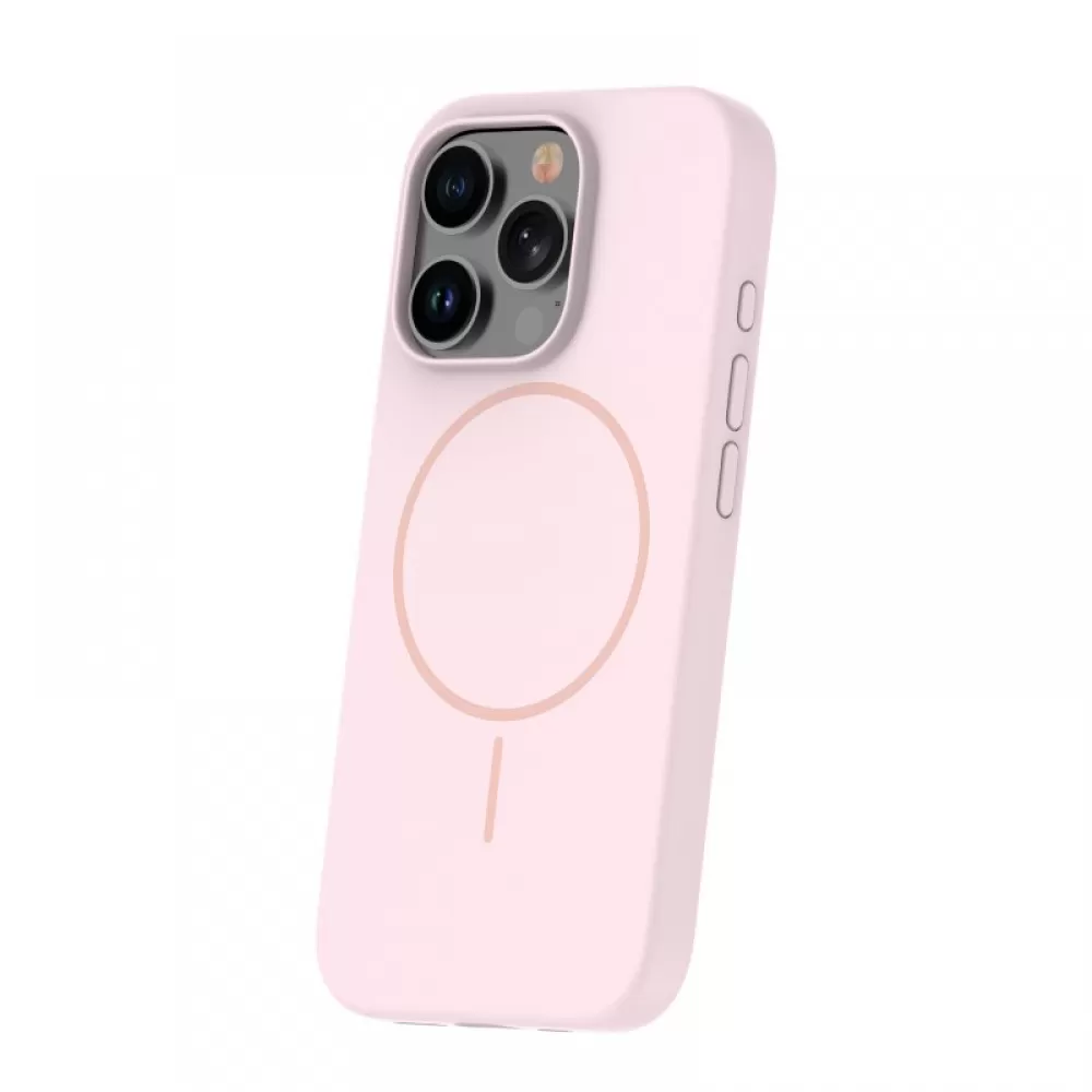 Futrola Silicone Thin Mag za iPhone 15 Pro (6.1) svetlo roze