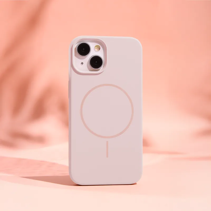 Futrola Silicone Thin Mag za iPhone 15 Pro (6.1) svetlo roze