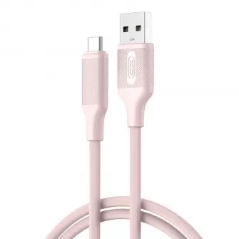 XO kabl NB265 USB - USB-C 1.0m 3A roze