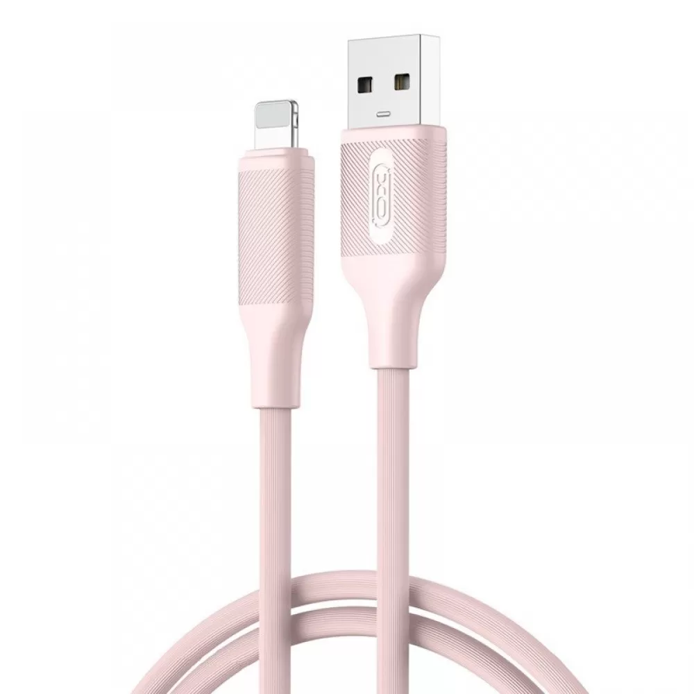 XO kabl NB265 USB - Lightning 1,0m 2,4A roze