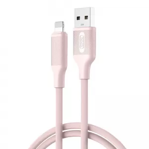 XO kabl NB265 USB - Lightning 1,0m 2,4A roze