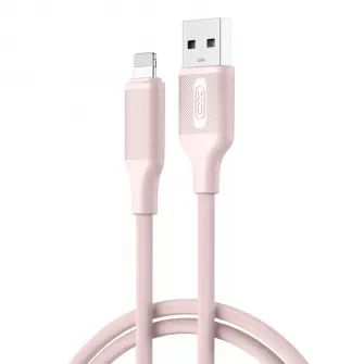 XO kabl NB265 USB - Lightning 1,0m 2,4A roze