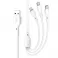 XO kabl NB230 3u1 USB - Lightning + USB-C + microUSB 1,0m 2,4A beli
