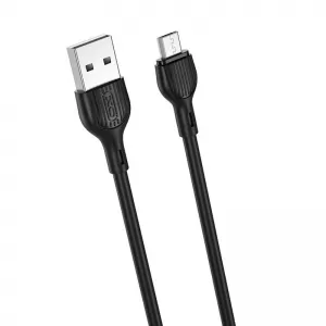 XO kabl NB200 USB - microUSB 1,0m 2.1A crni