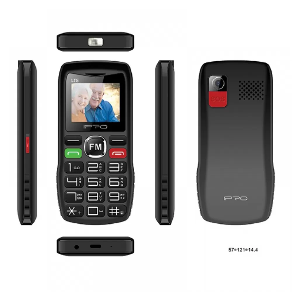 Mobilni telefon IPRO SENIOR F188 DS 2G/GSM/1000mAh/32MB crni