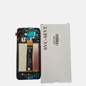 Lcd + touchscreen + frame za Samsung A127 Galaxy A12  crni flet rev 0.0  FULL ORG SP-K