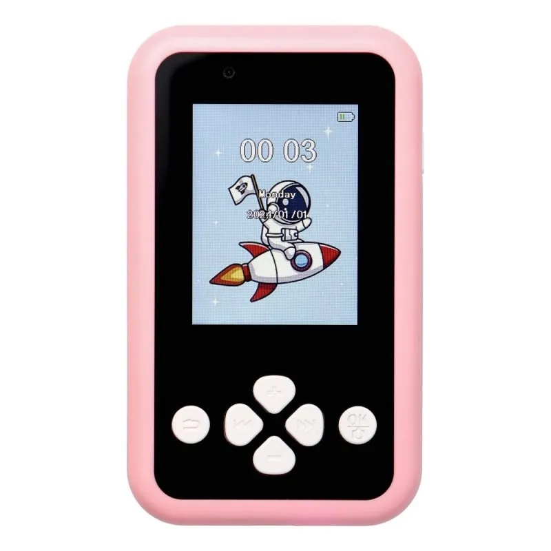 Deciji gejming telefon (konzola) sa  IPS ekranom 2.4" sa tasterima KDC-0027A roze