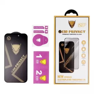 Zastitno staklo OG Premium Privacy za iPhone 14 Pro Max crno