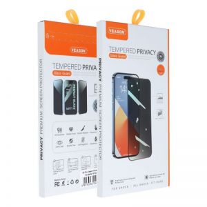 Zastitno staklo 6D Pro Privacy VEASON za iPhone 16 Pro crno