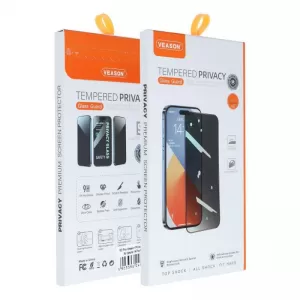 Zastitno staklo 6D Pro Privacy VEASON za iPhone 16 crno