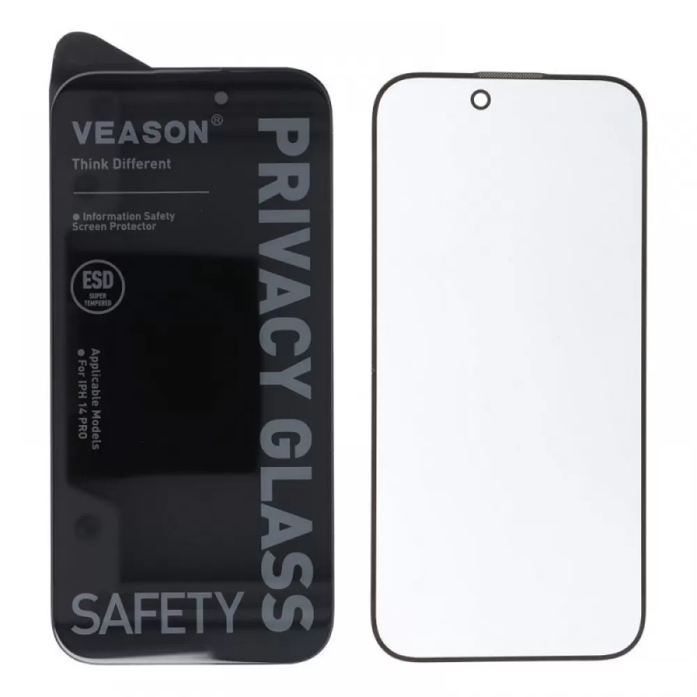 Zastitno staklo 6D Pro Privacy VEASON za iPhone 16 crno