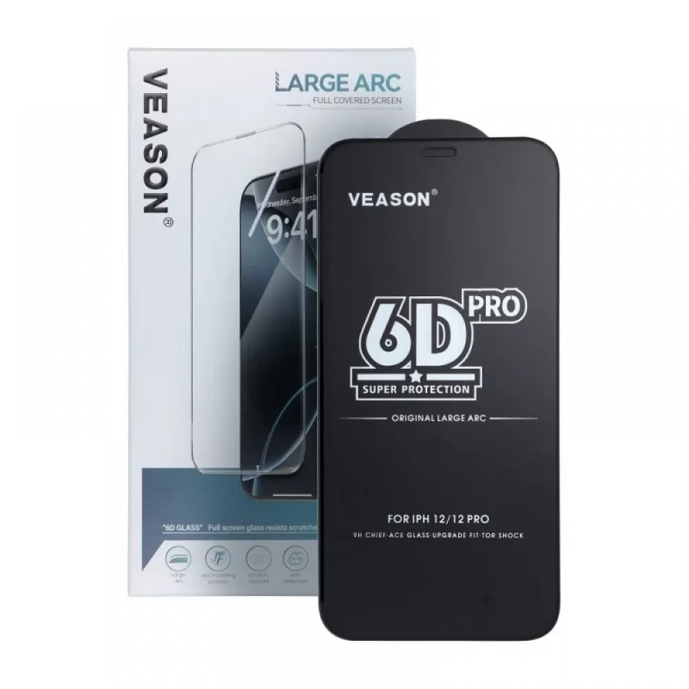 Zastitno staklo 6D Pro Veason (pakovanje 10 u 1) za Samsung Galaxy S22 / S23 crno