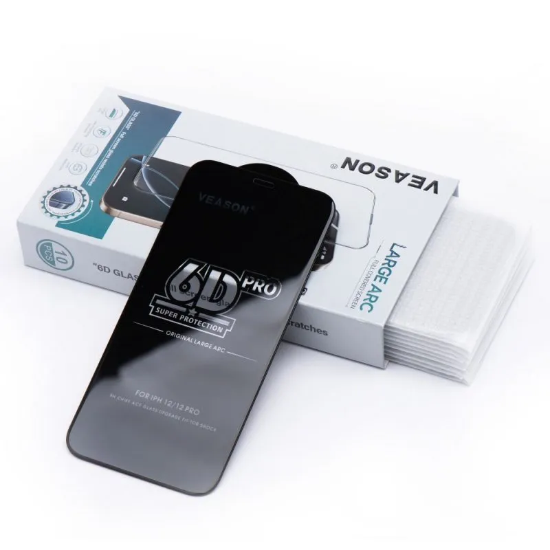 Zastitno staklo 6D Pro Veason (pakovanje 10 u 1) za Iphone 13 Pro Max / 14 Plus crno
