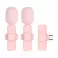 Bezicni lavalier mikrofon Type C dupli (2 u pakovanju) K1 roze