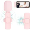 Bezicni lavalier mikrofon Type C dupli (2 u pakovanju) K1 roze