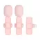 Bezicni lavalier mikrofon Lightning dupli (2 u pakovanju) K1 roze