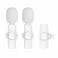 Bezicni lavalier mikrofon Lightning dupli (2 u pakovanju) K1 beli