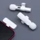 Bezicni lavalier mikrofon Lightning dupli (2 u pakovanju) K1 beli