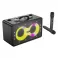 HOCO karaoke set bezicni zvucnik + 2 bezicna mikrofona LED 40W HA8 crni