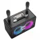 HOCO karaoke set bezicni zvucnik + 2 bezicna mikrofona LED 40W HA8 crni