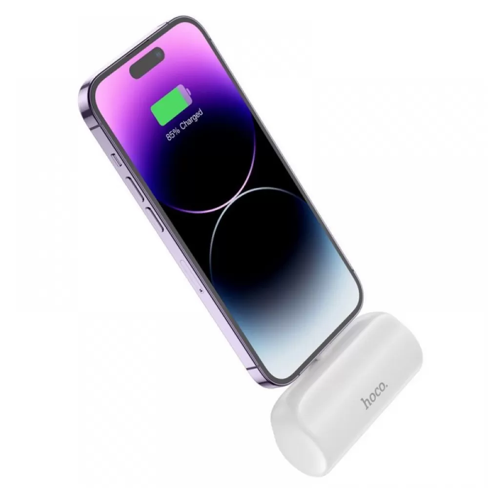 HOCO powerbank 5000 mAh sa integrisanim konektorom Lightning 2A J106 beli