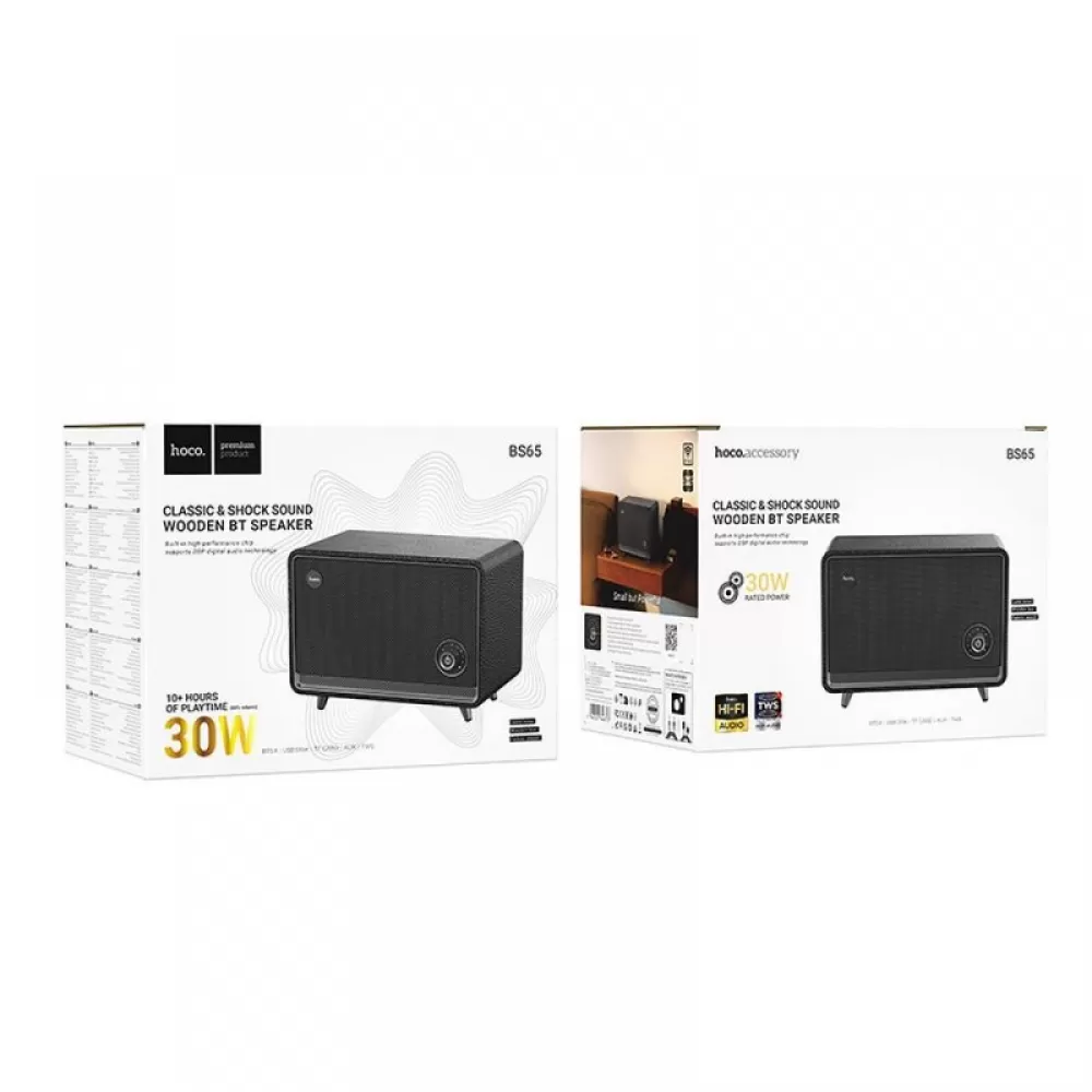 HOCO bluetooth zvucnik retro stil BS65 crni