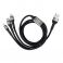 BLUE STAR pleteni kabl 2.4A 3u1 USB A na Lightning / Micro USB / Type C TFK-DC-010 1.2 m crni