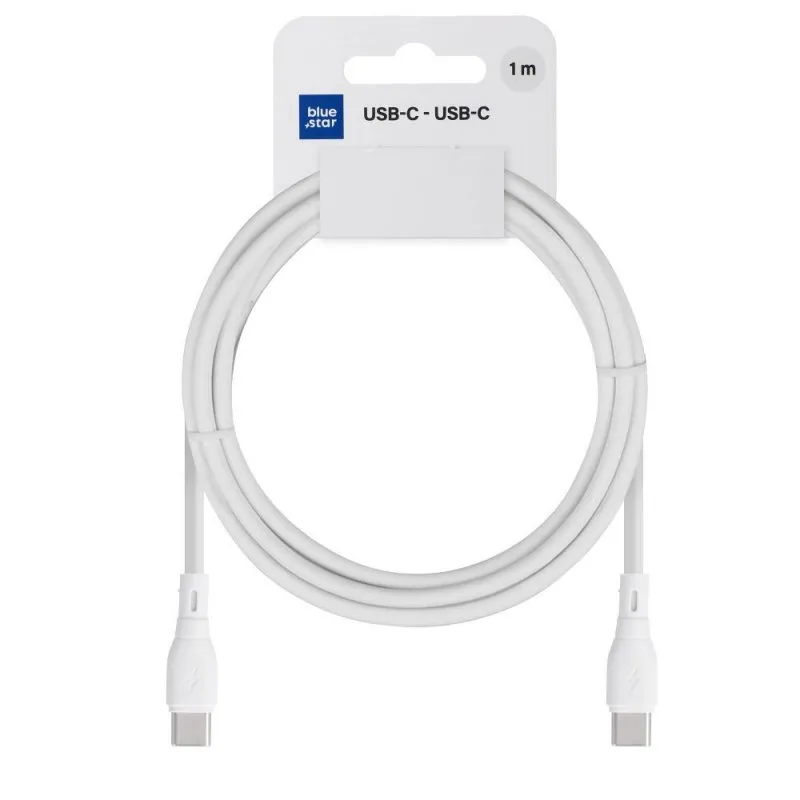 BLUE STAR ECO kabl 3A 60W Type C na Type C PJ73-13-3 1m beli