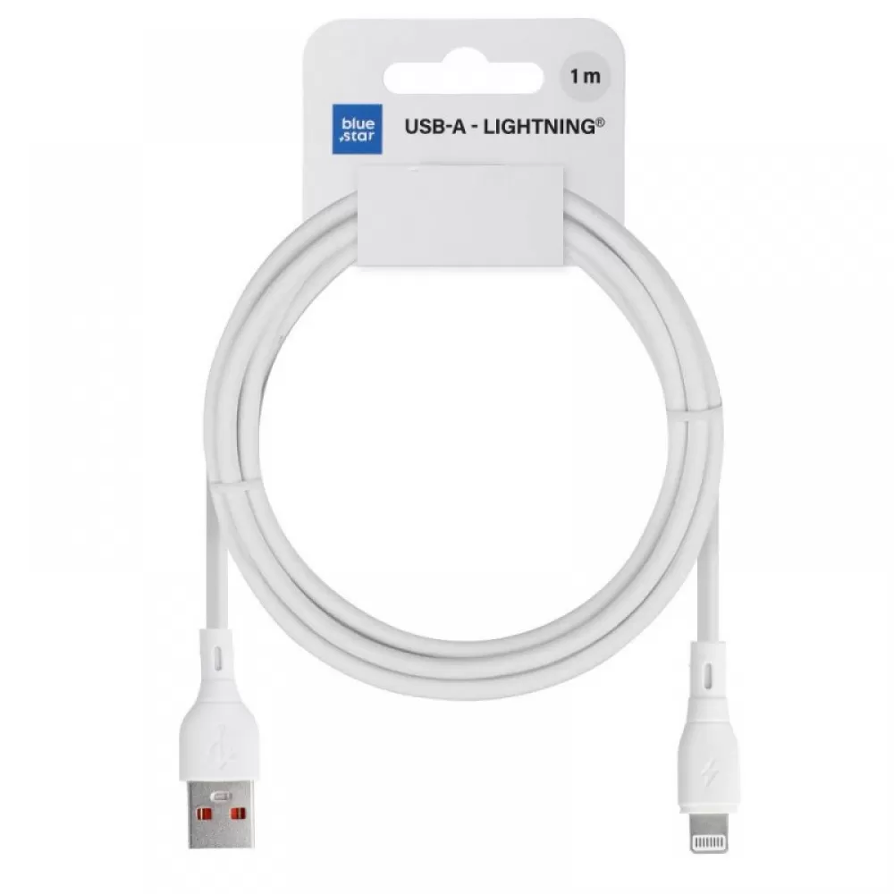 BLUE STAR ECO kabl 2.4A USB A na Lightning PJ68-24-2.4 1m beli