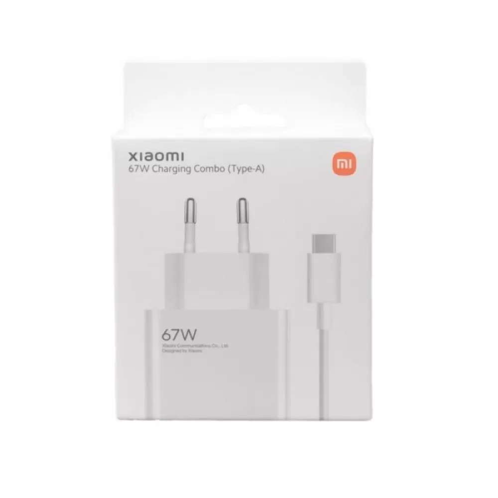 XIAOMI punjac Combo 67w Type A + kabl Type C bela