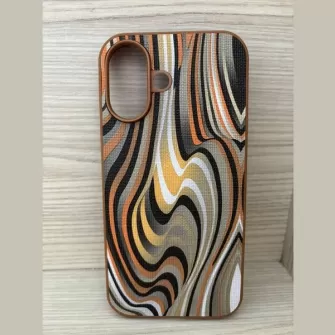 Futrola TEXTILE PRINT za Xiaomi Redmi Note 14 Pro Plus braon