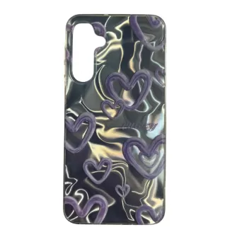 Futrola Holo Heart za Xiaomi Redmi 14C ljubicasta